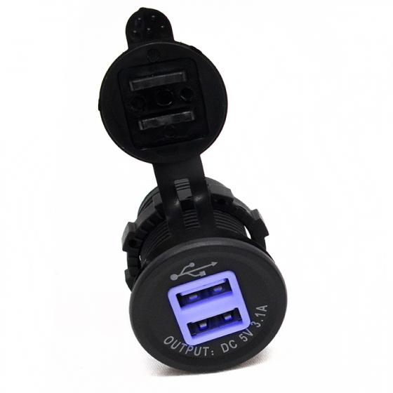 2 Port USB Socket 3.1A Input DC12V/24V Output DC5V 3.1A Totally 4 Led  Inside Marine Sport – Boat Works of Madison