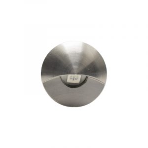 Round beveled marine deck lighting in silver by Marine Sport.