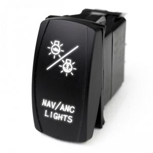 marine Sport rocker switch for navigation with white led lights for marine accessories.